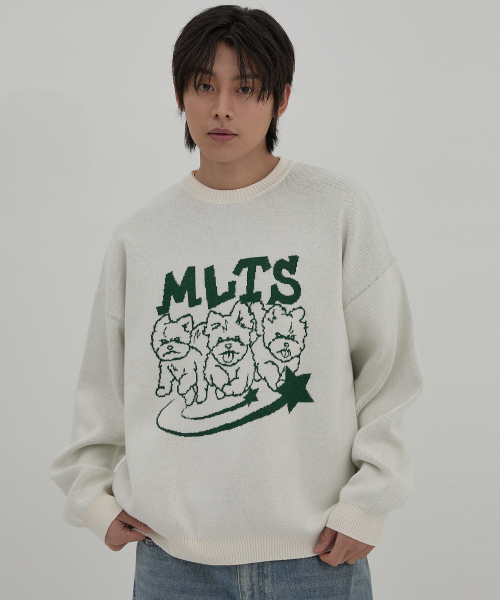 WaiKei(ワイケイ)の「MLTSライングラフィックニットアイボリー(ニット/セーター・メンズ・その他・1/2)」の4枚目の写真