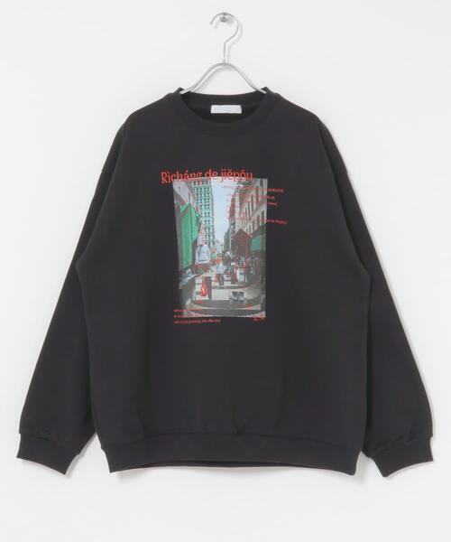 SENSE OF PLACE by URBAN RESEARCH（センスオブプレイスバイアーバンリサーチ）の「City graphic crew-neck Sweat（スウェット・メンズ・ブラック/ブルー/グレー・LARGE/MEDIUM）」の10枚目の写真