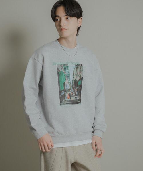 SENSE OF PLACE by URBAN RESEARCH（センスオブプレイスバイアーバンリサーチ）の「City graphic crew-neck Sweat（スウェット・メンズ・ブラック/ブルー/グレー・LARGE/MEDIUM）」の14枚目の写真