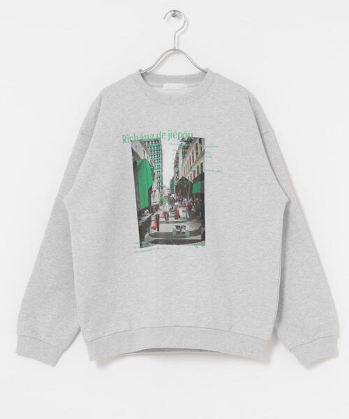 SENSE OF PLACE by URBAN RESEARCH（センスオブプレイスバイアーバンリサーチ）の「City graphic crew-neck Sweat（スウェット・メンズ・ブラック/ブルー/グレー・LARGE/MEDIUM）」の17枚目の写真