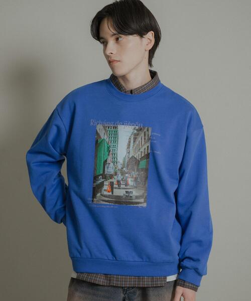 SENSE OF PLACE by URBAN RESEARCH（センスオブプレイスバイアーバンリサーチ）の「City graphic crew-neck Sweat（スウェット・メンズ・ブラック/ブルー/グレー・LARGE/MEDIUM）」の19枚目の写真