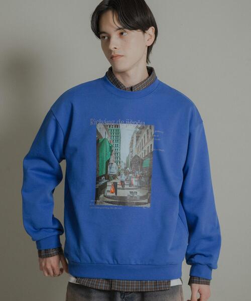 SENSE OF PLACE by URBAN RESEARCH（センスオブプレイスバイアーバンリサーチ）の「City graphic crew-neck Sweat（スウェット・メンズ・ブラック/ブルー/グレー・LARGE/MEDIUM）」の20枚目の写真