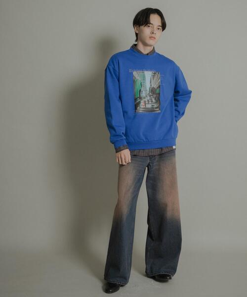 SENSE OF PLACE by URBAN RESEARCH（センスオブプレイスバイアーバンリサーチ）の「City graphic crew-neck Sweat（スウェット・メンズ・ブラック/ブルー/グレー・LARGE/MEDIUM）」の21枚目の写真