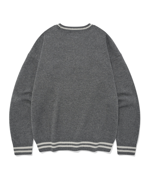 COVERNAT(カバーナット)の「ビッグCロゴクルーネックニットメランジグレー(ニット/セーター・レディース・その他・XX-LARGE/X-SMALL/SMALL/MEDIUM/LARGE/X-LARGE)」の2枚目の写真