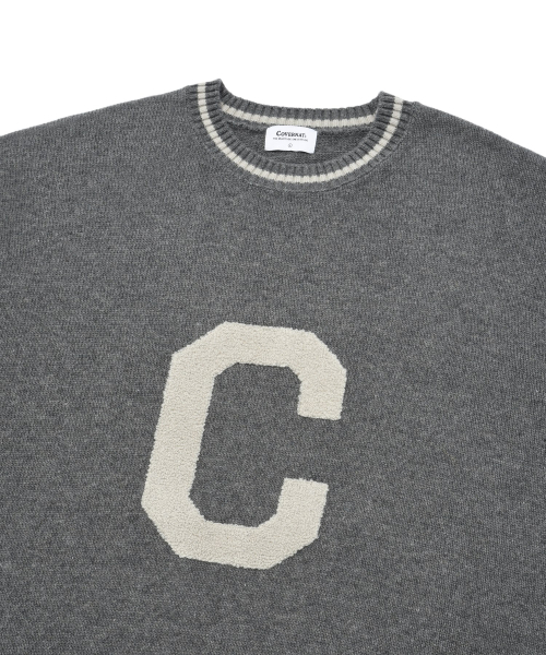 COVERNAT(カバーナット)の「ビッグCロゴクルーネックニットメランジグレー(ニット/セーター・レディース・その他・XX-LARGE/X-SMALL/SMALL/MEDIUM/LARGE/X-LARGE)」の3枚目の写真