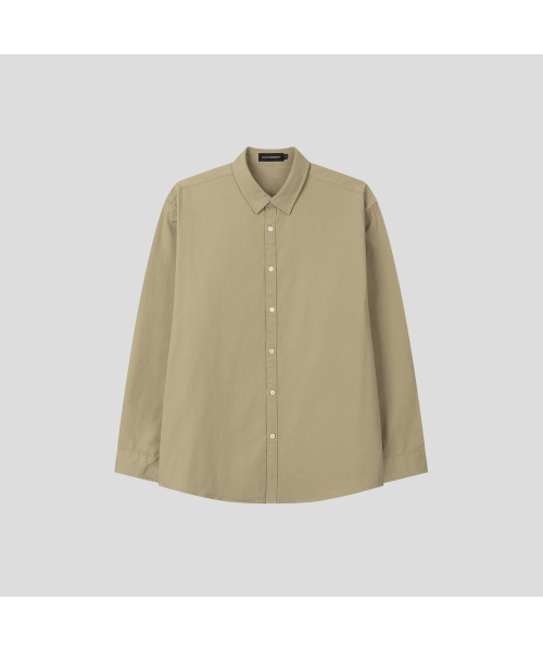 BLACK MOMENT（ブラックモーメント）の「スタンダードフィットコットンシャツ[ベージュ]（シャツ/ブラウス・メンズ・ベージュ・MEDIUM/LARGE）」の2枚目の写真