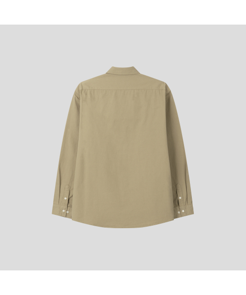 BLACK MOMENT（ブラックモーメント）の「スタンダードフィットコットンシャツ[ベージュ]（シャツ/ブラウス・メンズ・ベージュ・MEDIUM/LARGE）」の3枚目の写真