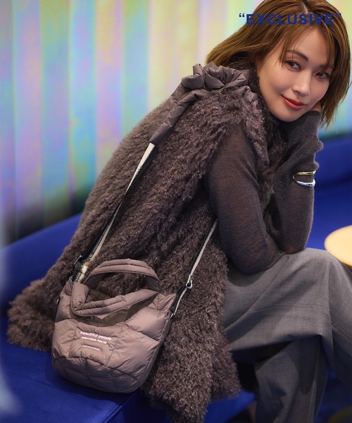 beautiful people（ビューティフルピープル）の「【beautiful people×THE TOKYO/ビューティフルピープル×ザトウキョウ】別注 mini tote shoulder bag/ミニトートショルダーバッグ/ナイロン/巾着バッグ（ショルダーバッグ・レディース・ブラック/カーキ/グレー・FREE）」の2枚目の写真