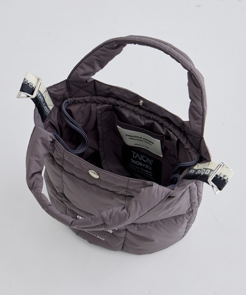 beautiful people（ビューティフルピープル）の「【beautiful people×THE TOKYO/ビューティフルピープル×ザトウキョウ】別注 mini tote shoulder bag/ミニトートショルダーバッグ/ナイロン/巾着バッグ（ショルダーバッグ・レディース・ブラック/カーキ/グレー・FREE）」の6枚目の写真