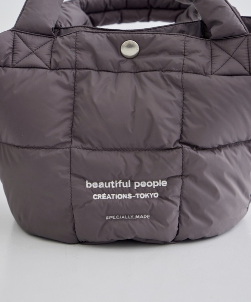 beautiful people（ビューティフルピープル）の「【beautiful people×THE TOKYO/ビューティフルピープル×ザトウキョウ】別注 mini tote shoulder bag/ミニトートショルダーバッグ/ナイロン/巾着バッグ（ショルダーバッグ・レディース・ブラック/カーキ/グレー・FREE）」の8枚目の写真