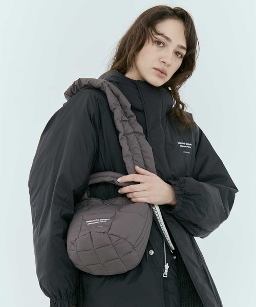 beautiful people（ビューティフルピープル）の「【beautiful people×THE TOKYO/ビューティフルピープル×ザトウキョウ】別注 mini tote shoulder bag/ミニトートショルダーバッグ/ナイロン/巾着バッグ（ショルダーバッグ・レディース・ブラック/カーキ/グレー・FREE）」の15枚目の写真