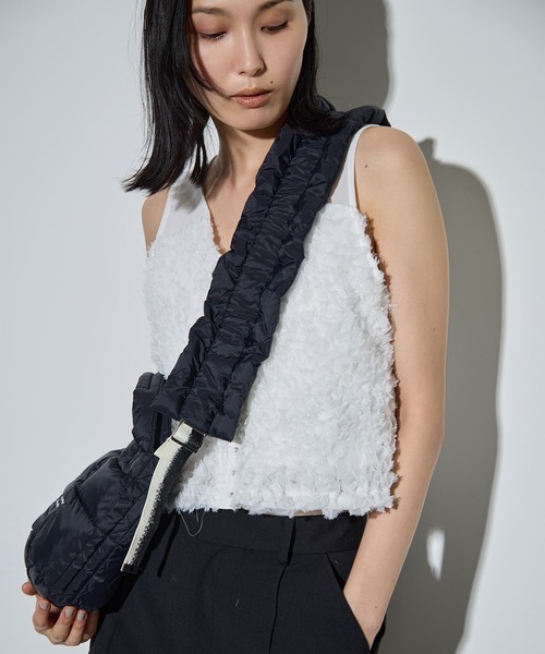 beautiful people(ビューティフルピープル)の「【beautiful people×THE TOKYO/ビューティフルピープル×ザトウキョウ】別注 mini tote shoulder bag/ミニトートショルダーバッグ/ナイロン/巾着バッグ(ショルダーバッグ・レディース・ブラック/カーキ/グレー・FREE)」の18枚目の写真