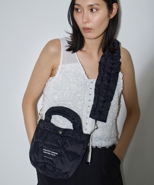 beautiful people(ビューティフルピープル)の「【beautiful people×THE TOKYO/ビューティフルピープル×ザトウキョウ】別注 mini tote shoulder bag/ミニトートショルダーバッグ/ナイロン/巾着バッグ(ショルダーバッグ・レディース・ブラック/カーキ/グレー・FREE)」の21枚目の写真