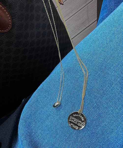 le.coeur blanc（ルクールブラン）の「O サークルモチーフ2連ネックレス（ネックレス・レディース・ゴールド・FREE）」の4枚目の写真
