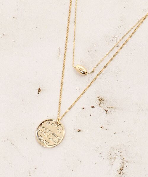 le.coeur blanc（ルクールブラン）の「O サークルモチーフ2連ネックレス（ネックレス・レディース・ゴールド・FREE）」の8枚目の写真