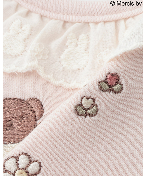 petit main（プティマイン）の「【dick bruna】刺しゅうスタイ（スタイ/よだれかけ・キッズ・ピンク/オフホワイト・F）」の8枚目の写真