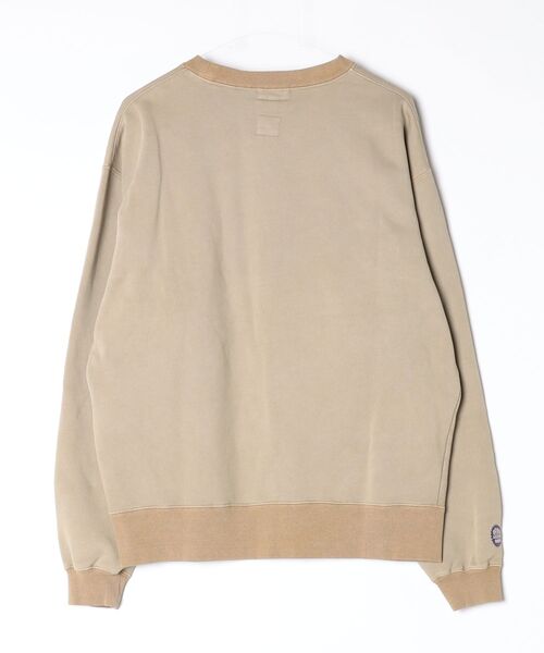 HAIGHT（ヘイト）の「ヘイト [HAIGHT] × グラインドロッジ [GRINDLODGE] - クルーネックスウェット トレーナー [HTGL-253002 LOCAL SERVICE PIGMENT DYE SWEAT ft.GRINDLODGE]（スウェット・メンズ・ブルー/サンドベージュ/パープル・MEDIUM/LARGE）」の18枚目の写真