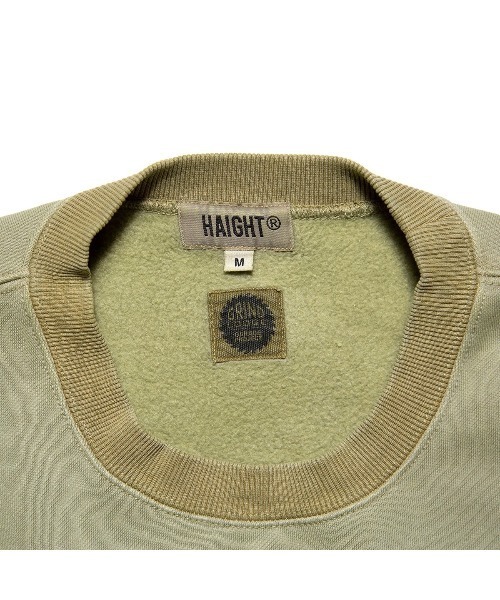 HAIGHT（ヘイト）の「ヘイト [HAIGHT] × グラインドロッジ [GRINDLODGE] - クルーネックスウェット トレーナー [HTGL-253002 LOCAL SERVICE PIGMENT DYE SWEAT ft.GRINDLODGE]（スウェット・メンズ・ブルー/サンドベージュ/パープル・MEDIUM/LARGE）」の7枚目の写真
