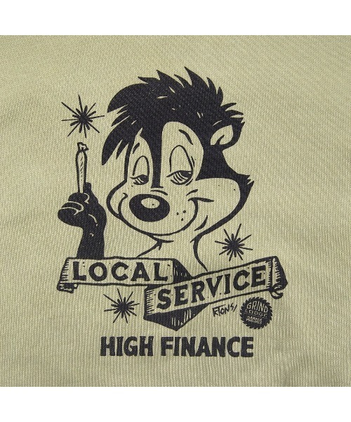 HAIGHT（ヘイト）の「ヘイト [HAIGHT] × グラインドロッジ [GRINDLODGE] - クルーネックスウェット トレーナー [HTGL-253002 LOCAL SERVICE PIGMENT DYE SWEAT ft.GRINDLODGE]（スウェット・メンズ・ブルー/サンドベージュ/パープル・MEDIUM/LARGE）」の8枚目の写真