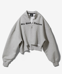 FANSHOW（ファンショー）の「シックス コロン ナインティーン アンバランス ローエッジ クロップ スウェットシャツ - メランジ（スウェット）」