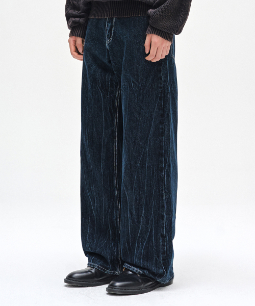 DECET(デケト)の「Mid Rise Wide Jeans DCPT027CRDBlue(デニムパンツ・レディース・その他・26/28/30/32/34)」の1枚目の写真