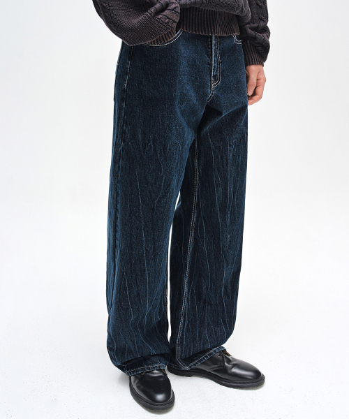 DECET(デケト)の「Mid Rise Wide Jeans DCPT027CRDBlue(デニムパンツ・レディース・その他・26/28/30/32/34)」の3枚目の写真