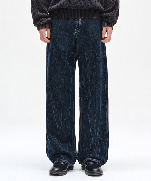 DECET(デケト)の「Mid Rise Wide Jeans DCPT027CRDBlue(デニムパンツ・レディース・その他・26/28/30/32/34)」の4枚目の写真