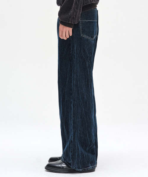 DECET(デケト)の「Mid Rise Wide Jeans DCPT027CRDBlue(デニムパンツ・レディース・その他・26/28/30/32/34)」の5枚目の写真