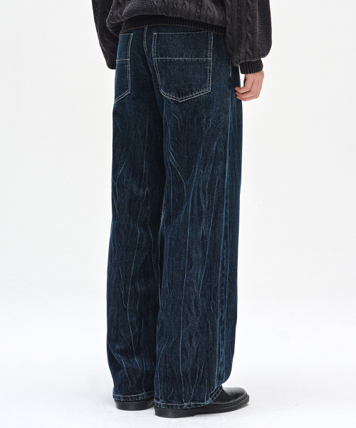 DECET(デケト)の「Mid Rise Wide Jeans DCPT027CRDBlue(デニムパンツ・レディース・その他・26/28/30/32/34)」の6枚目の写真