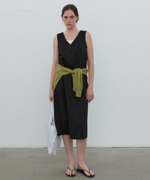 POSZER（ポーザー）の「Vネックコットンドレス（ブラック）（ワンピース）」