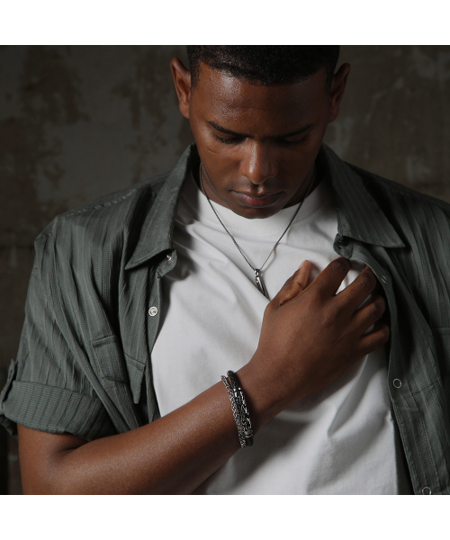 ヌワールレザー メンズ ブレスレット