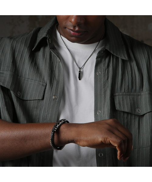 ヌワールレザー メンズ ブレスレット