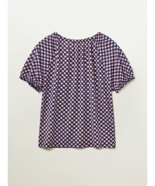PEEVES PEEVES(フィブス フィブス)の「Shirred Check Top / Pink(Tシャツ/カットソー・レディース・その他・OS)」の5枚目の写真