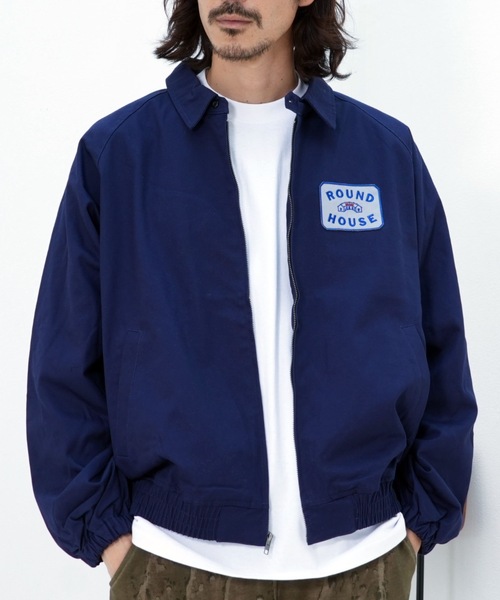 ROUND HOUSE(ラウンドハウス)の「【ROUND HOUSE/ラウンドハウス】 Cotton Houndstooth Jacket(ブルゾン・メンズ・ネイビー/ブラック/ブラウン・X-LARGE/LARGE/MEDIUM)」の2枚目の写真