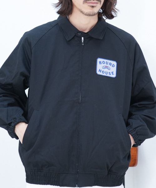 ROUND HOUSE(ラウンドハウス)の「【ROUND HOUSE/ラウンドハウス】 Cotton Houndstooth Jacket(ブルゾン・メンズ・ネイビー/ブラック/ブラウン・X-LARGE/LARGE/MEDIUM)」の1枚目の写真