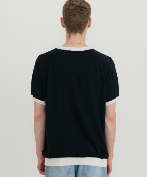 SSIN AND LEE(シンアンドリー)の「マリーナインサマーハーフニットブラック(ニット/セーター・メンズ・その他・MEDIUM/LARGE)」の3枚目の写真