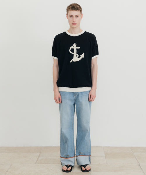 SSIN AND LEE(シンアンドリー)の「マリーナインサマーハーフニットブラック(ニット/セーター・メンズ・その他・MEDIUM/LARGE)」の4枚目の写真