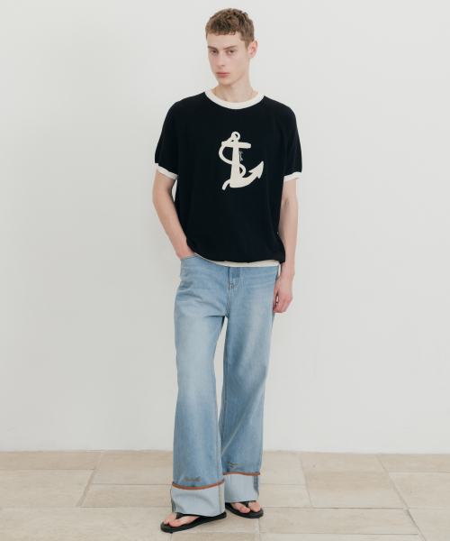 SSIN AND LEE(シンアンドリー)の「マリーナインサマーハーフニットブラック(ニット/セーター・メンズ・その他・MEDIUM/LARGE)」の5枚目の写真
