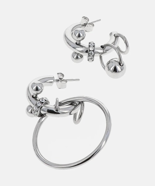 JUSTINE CLENQUET(ジュスティーヌクランケ)の「JUSTINE CLENQUET/ジュスティーヌ・クランケ/BEL CRYSTAL EARRING(イヤリング・レディース・シルバー・F)」の2枚目の写真