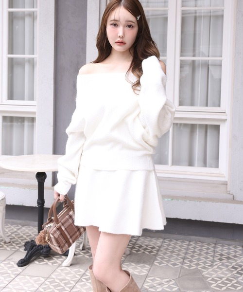 セール】オフショルニットセットアップ（セットアップ）｜one after