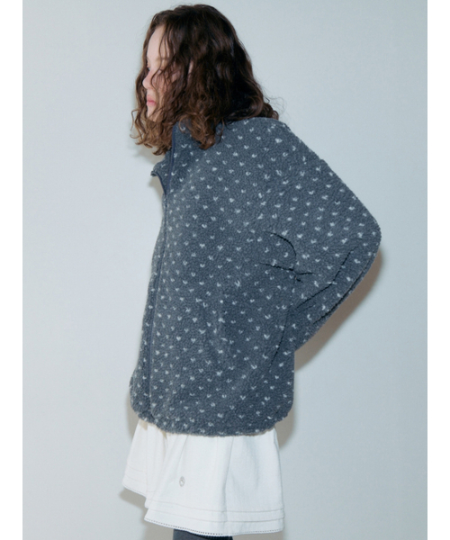ETMON（エトモン）の「Pattern Fleece Quilted Jacket, Charcoal（その他アウター・レディース・その他・F）」の2枚目の写真