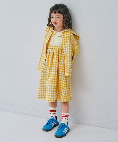 p.premier(ピードットプルミエ)の「ギンガムチェックジャンスカ&メロウトップスセット_ジュニア対応(ワンピース・キッズ・ブルー/レッド/インディゴブルー/イエロー・80/90/100/110/120/130/140)」の10枚目の写真
