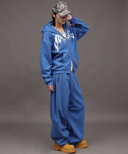 SEQUENZ(シークエンズ)の「【SEQUENZ/シークエンズ】SIDE TACK SWEAT PANTS(スウェットパンツ・メンズ・ピンク/杢グレー/ブルー/ブラック・S/M/L)」の19枚目の写真