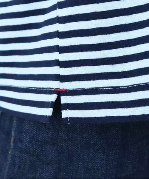 PAR ICI（パーリッシィ）の「ボーダー配色バインダー 5分袖BIG Tシャツ【SEASON COLOR】（Tシャツ/カットソー・レディース・ダークブラウン/ピンク系その他2/ブラック/マスタード/イエロー/グリーン系その他/カーキ/イエロー系その他/ブルー系その他・FREE）」の16枚目の写真