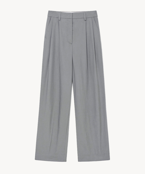 RIDIFI（リディフィ）の「CUFF WOOL FABRIC TROUSERS_LIGHT GRAY（スラックス・レディース・その他・MEDIUM/SMALL）」の2枚目の写真