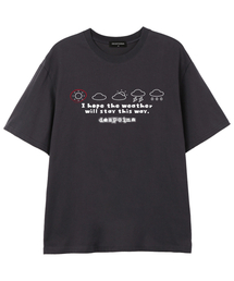 OUSE（オウズ）の「Weather emoticon oversized short-sleeved T-shirt (DS010) charcoal（Tシャツ/カットソー・メンズ）」