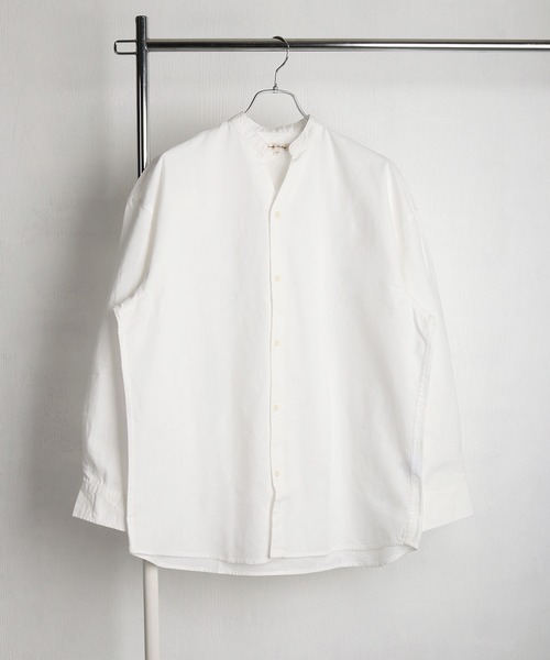 WESTSEA(ウエストシー)の「綿100% パナマ素材 スキッパー長袖シャツ オーバーサイズ 無地 ストライプ(シャツ/ブラウス・メンズ・ネイビー/ブラック/ネイビー系/ホワイト系その他/ピンク/ホワイト・L/M)」の7枚目の写真