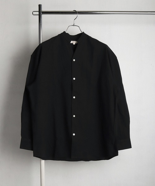 WESTSEA(ウエストシー)の「綿100% パナマ素材 スキッパー長袖シャツ オーバーサイズ 無地 ストライプ(シャツ/ブラウス・メンズ・ネイビー/ブラック/ネイビー系/ホワイト系その他/ピンク/ホワイト・L/M)」の13枚目の写真