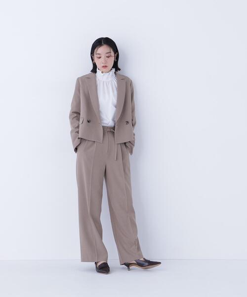 NATURAL BEAUTY BASIC（ナチュラルビューティーベーシック）の「◇クラッシー SETUP ショート丈ジャケット（テーラードジャケット・レディース・カーキ/ブラウン・MEDIUM/SMALL）」の8枚目の写真