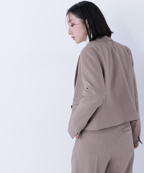 NATURAL BEAUTY BASIC（ナチュラルビューティーベーシック）の「◇クラッシー SETUP ショート丈ジャケット（テーラードジャケット・レディース・カーキ/ブラウン・MEDIUM/SMALL）」の9枚目の写真